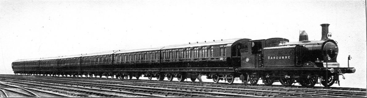 LBSCR suburban train (Howden, Boys' Book of Locomotives, 1907)