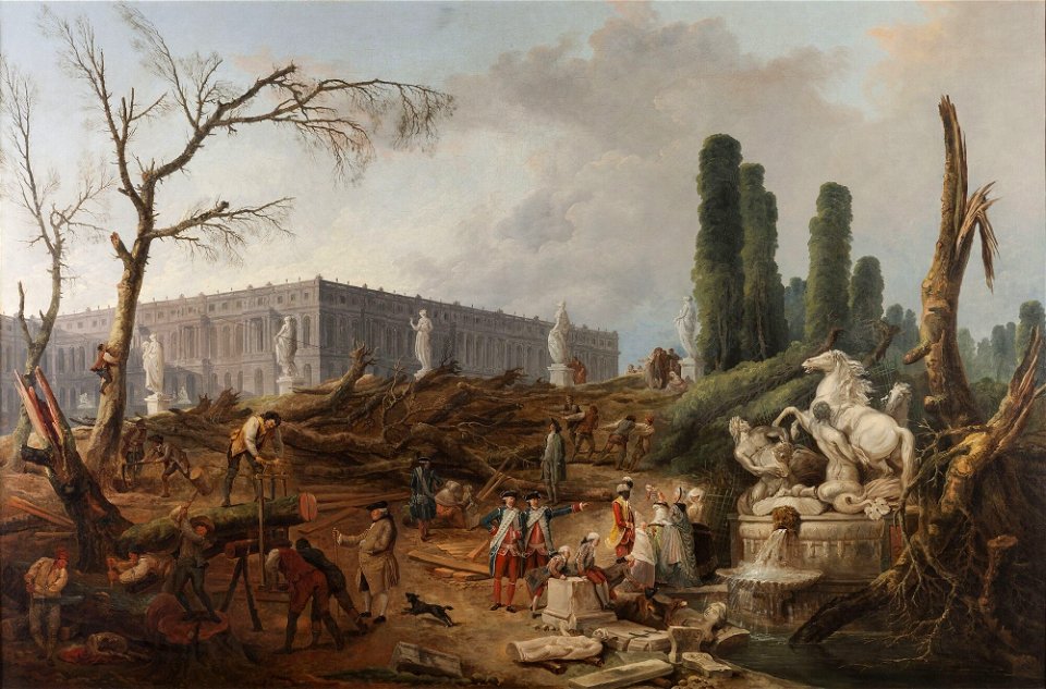Le bosquet des bains d'Apollon à Versailles en 1777