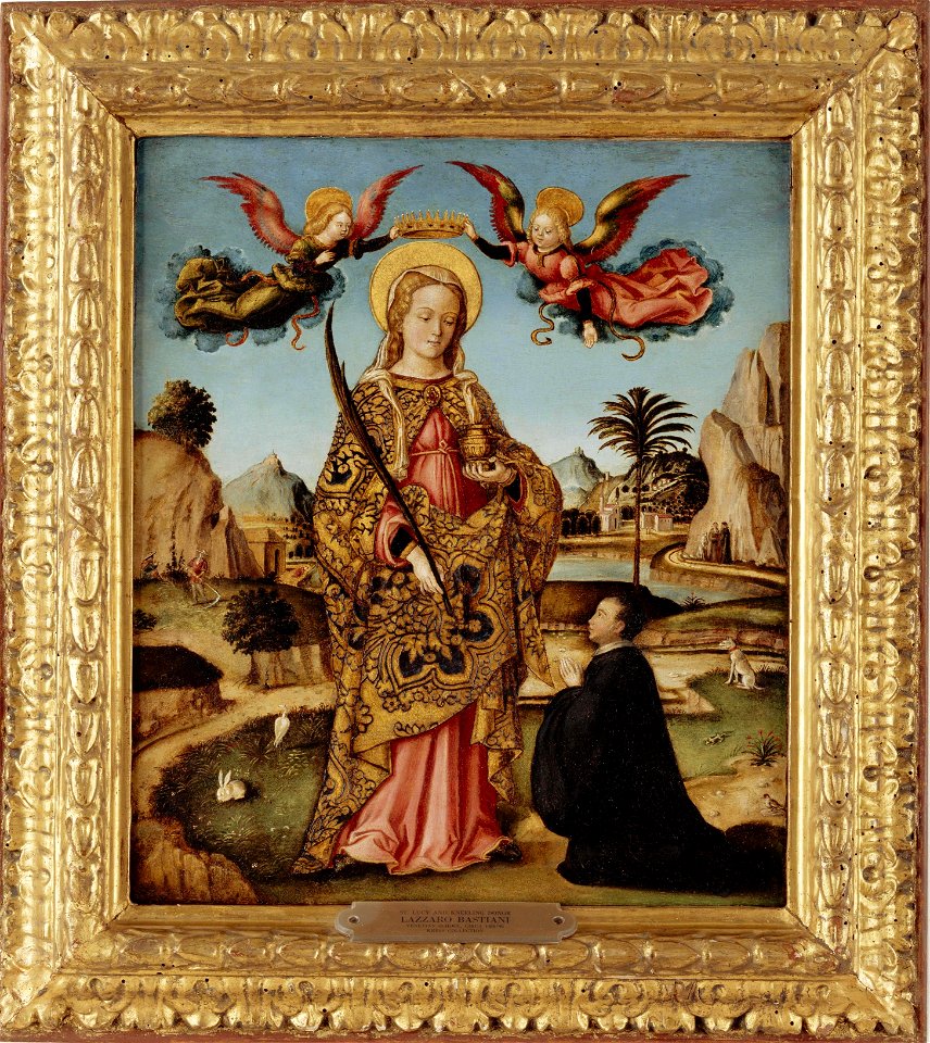 Lazzaro Bastiani, Italian (Venetian), c. 1425-1512 St. Lucy and Kneeling Donor, ca.1480-90 Kress Collection