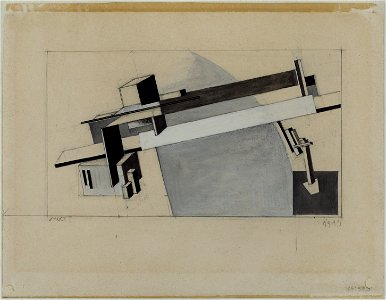 Lazar El Lissitzky - Proun Study 1A (Proun S. K.) the Bridge - Google Art Project