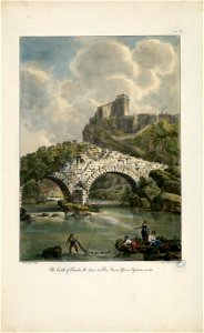 Le château de Lourdes et le Gave de Pau, Hautes-Pyrénées. 19 septembre 1821 The Castle of Lourdes, and Gave de Pau, Hautes Pyrénées. September 19 1821 - Fonds Ancely - B315556101 A COLSTON 016
