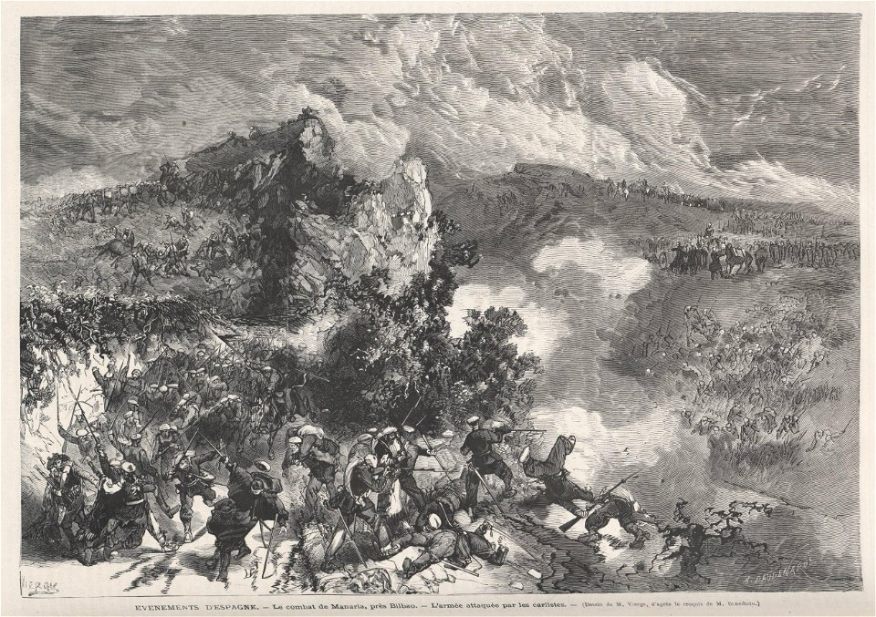 Le combat de Manaria, près Bilbao, de Daniel Urrabieta Vierge