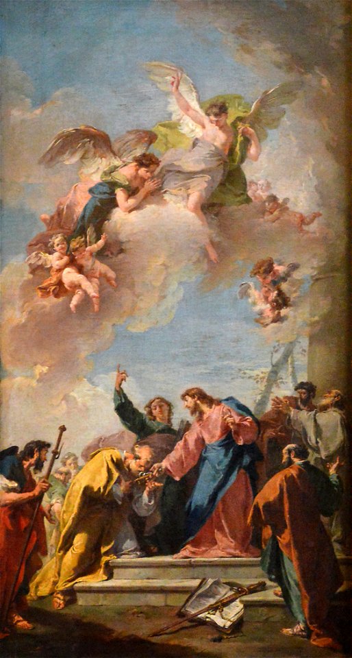 Le Christ donnant les clefs du Paradis à saint Pierre - Giovanni Battista Pittoni - Q18573891