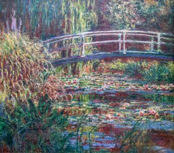 Le Bassin aux nymphéas, harmonie rose - Claude Monet. Free illustration for personal and commercial use.