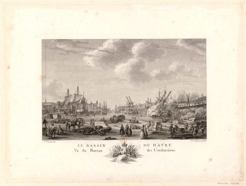 Le Bassin Du Havre Vu du Bureau des Constructions btv1b53185586k