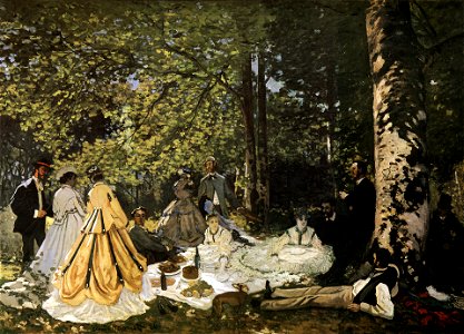 Le Déjeuner sur l'herbe - Monet (Pushkin Museum). Free illustration for personal and commercial use.