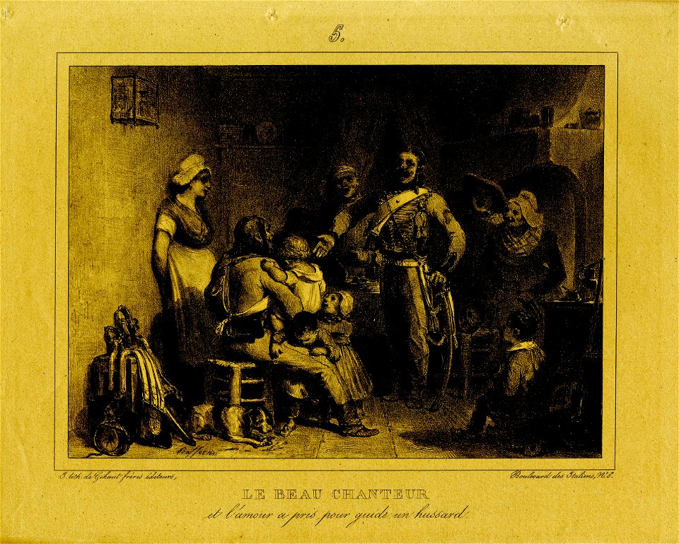Le beau chanteur - et l'amour a pris pour guide un hussard (BM 1861,1012.811)