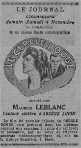 Le Cercle rouge (Le Journal, Annonce 19161103)