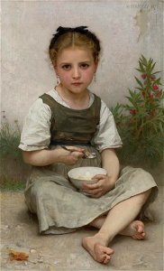 Le Déjeuner du Matin by William-Adolphe Bouguereau. Free illustration for personal and commercial use.