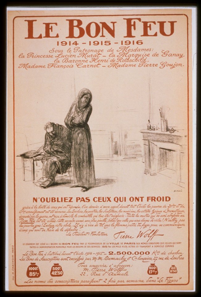 Le bon feu 1914-1915-1916. N'oubliez pas ceux qui ont froid LCCN99613622