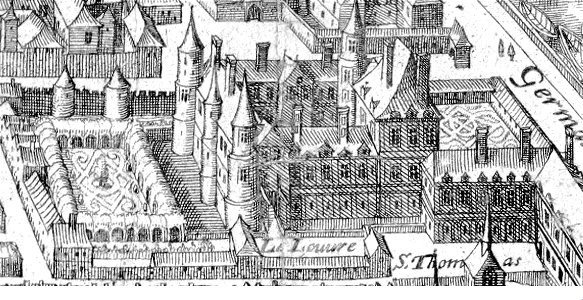 Le chateau du Louvre sur un plan de 1615