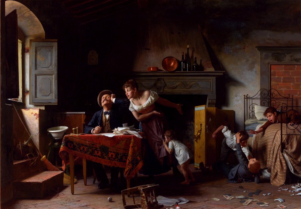 Le gioie di casa, by Pietro Saltini (1839 - 1908)