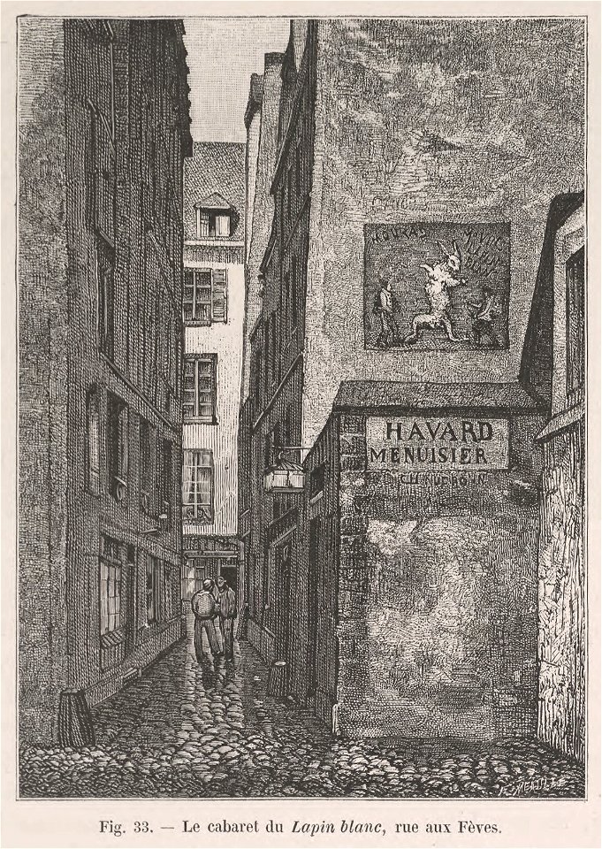 Le cabaret du Lapin Blanc, rue aux Fèves
