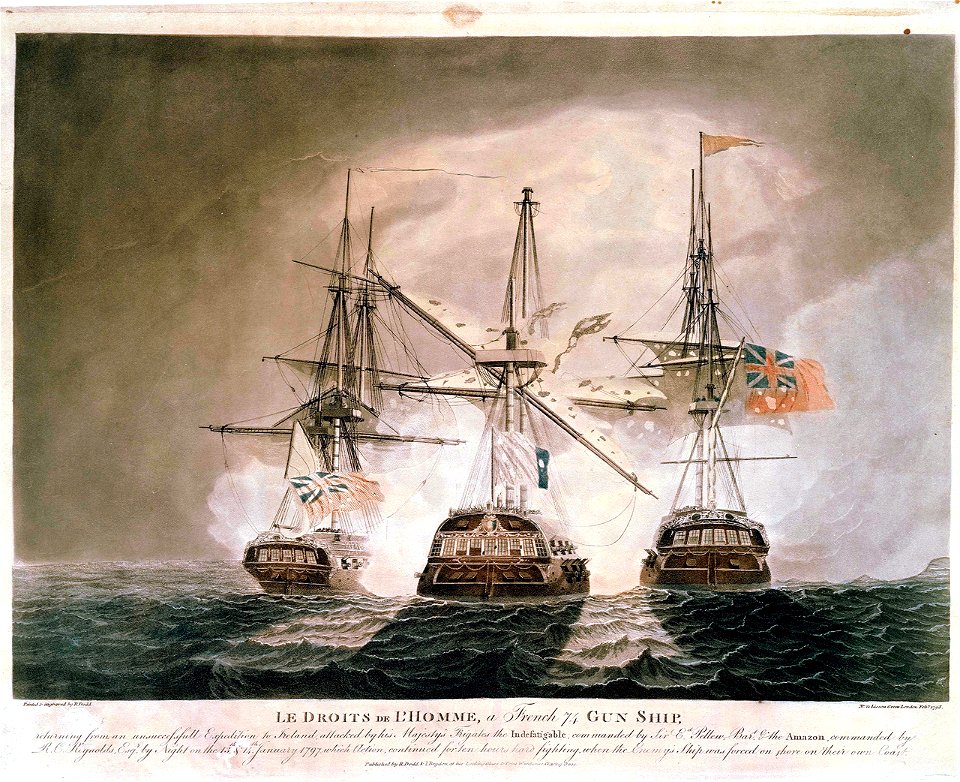 Le Droits de L'Homme attacked by two frigates