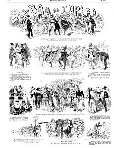 Le Journal amusant - 13 février 1892 - Au bal de l'Opéra - par Henriot