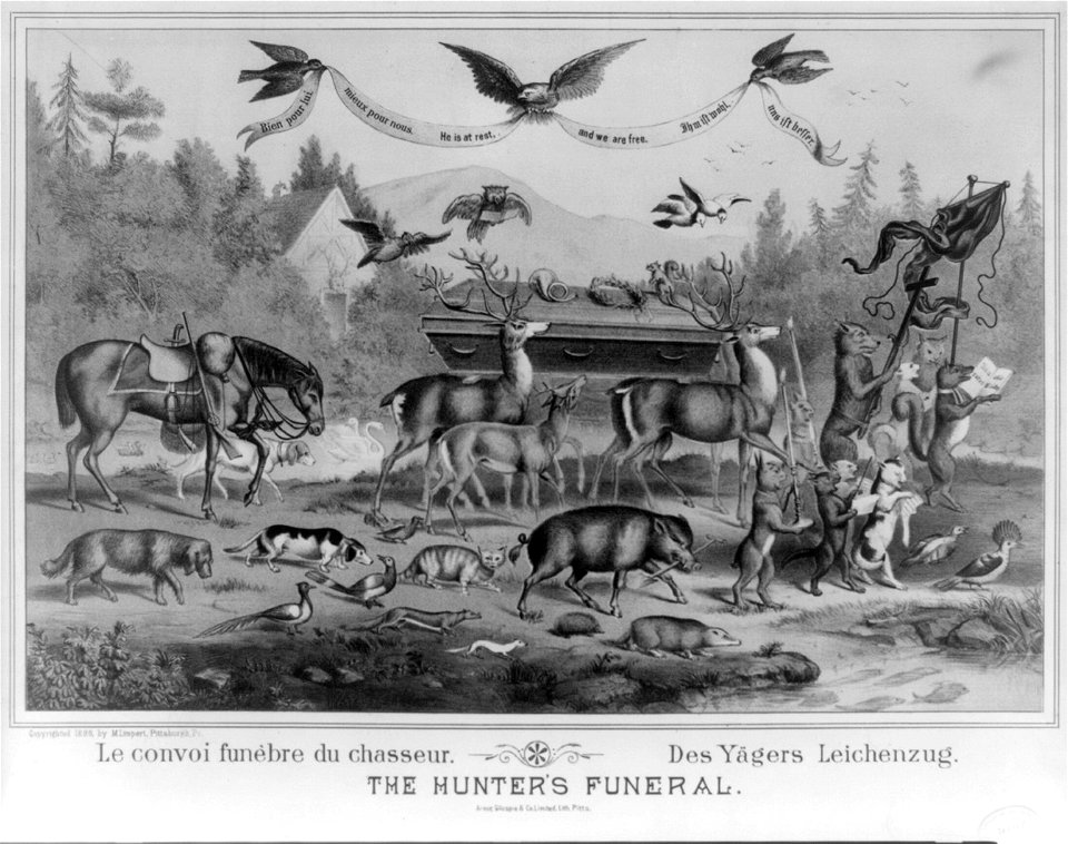 Le convoi funèbre du chasseur. Des yägers leichenzug. The hunter's funeral LCCN2003679890