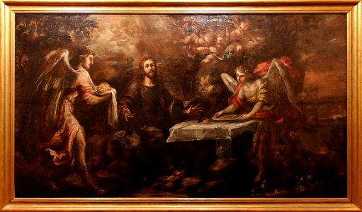 Le Christ servi par les anges (avec cadre), Juan de Valdés Leal, Musée Goya