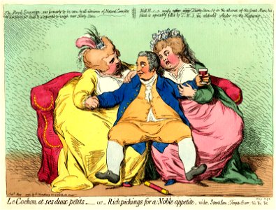 Le Cochon et ses deux petits, -or-rich pickings for a noble appetite. (BM 1868,0808.6204)