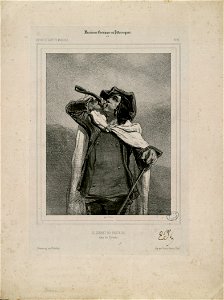 Le Cornet du Pasteur, dans les Pyrénées (Revue et gazette musicale n° 21, Musiciens comiques ou pittoresques n° 9) - Fonds Ancely - B315556101 A GAVARNI 1 014