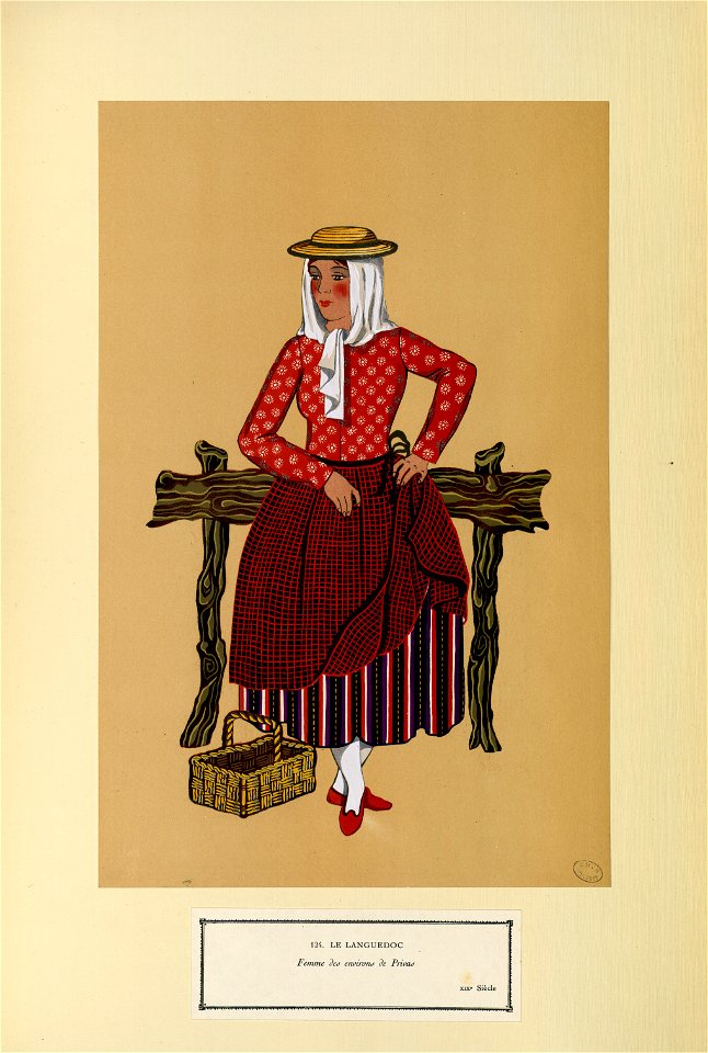 Le Languedoc - Femme des environs de Privas - XIXe siècle (n° 124) - Fonds Ancely - B315556101 A GARDILANNE 026