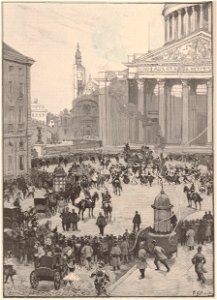 Le Monde illustré - 18 mars 1893 - Les étudiants brulant le Bonhomme Carnaval sur la place du Panthéon à l'occasion de la Mi-Carême 1893
