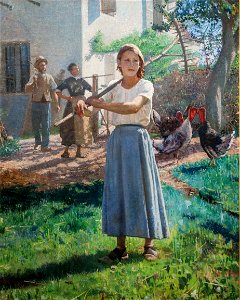 Le départ pour les champs (La partida hacia el campo) by Emilio Boggio