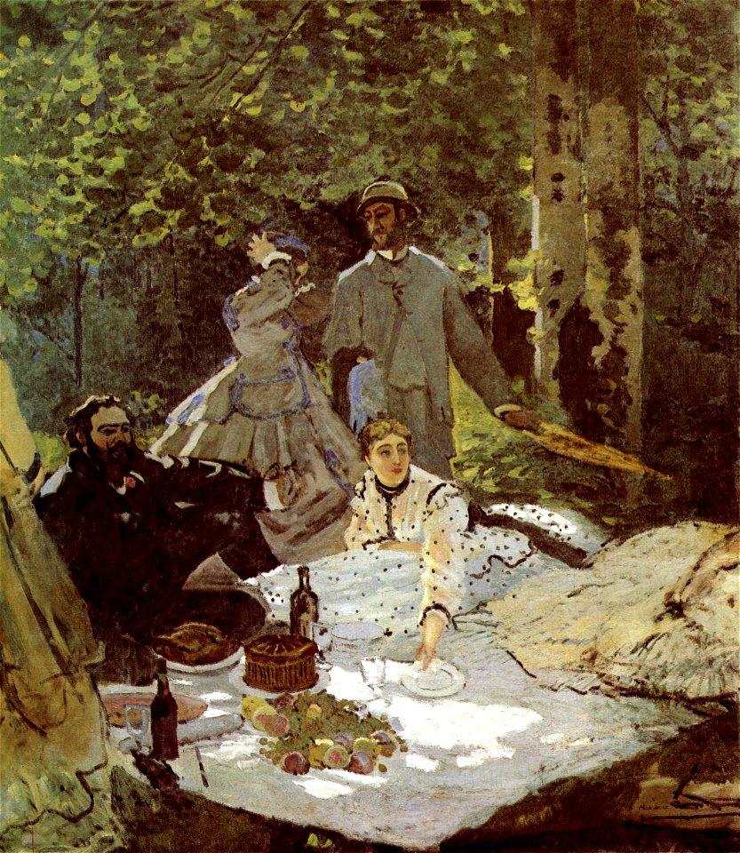 Le Déjeuner sur l'herbe - Monet (Middle fragment, Musée d'Orsay)