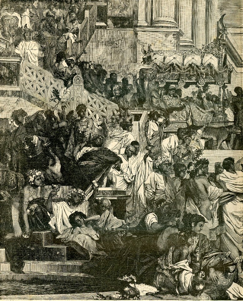 Le fiaccole di Nerone - quadro di Siedm Raski a