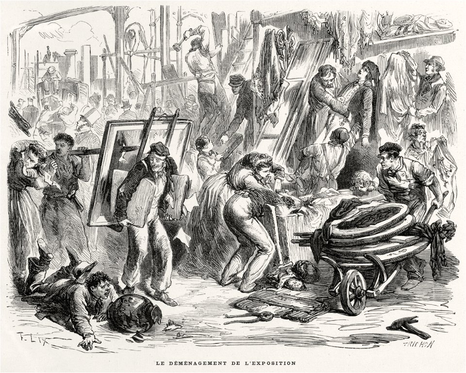 Le déménagement de l'exposition 1867