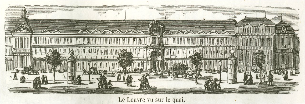 Le Louvre vu sur le quai, 1855