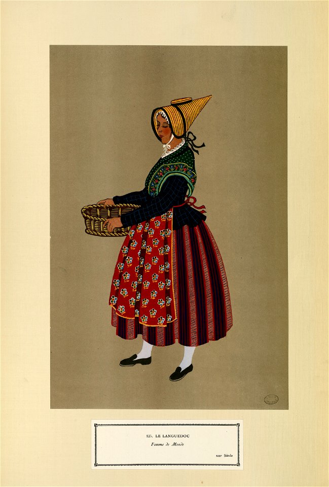 Le Languedoc - Femme de Mende - XIXe siècle (n° 125) - Fonds Ancely - B315556101 A GARDILANNE 027