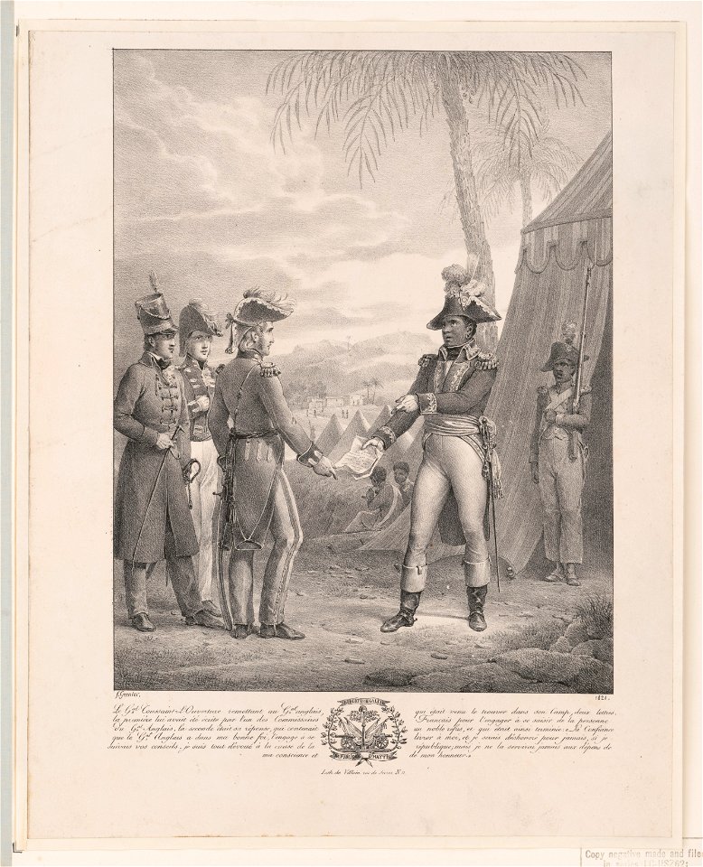 Le Gal. Toussaint-L'Ouverture remettant au Gal anglais... LCCN2004669331