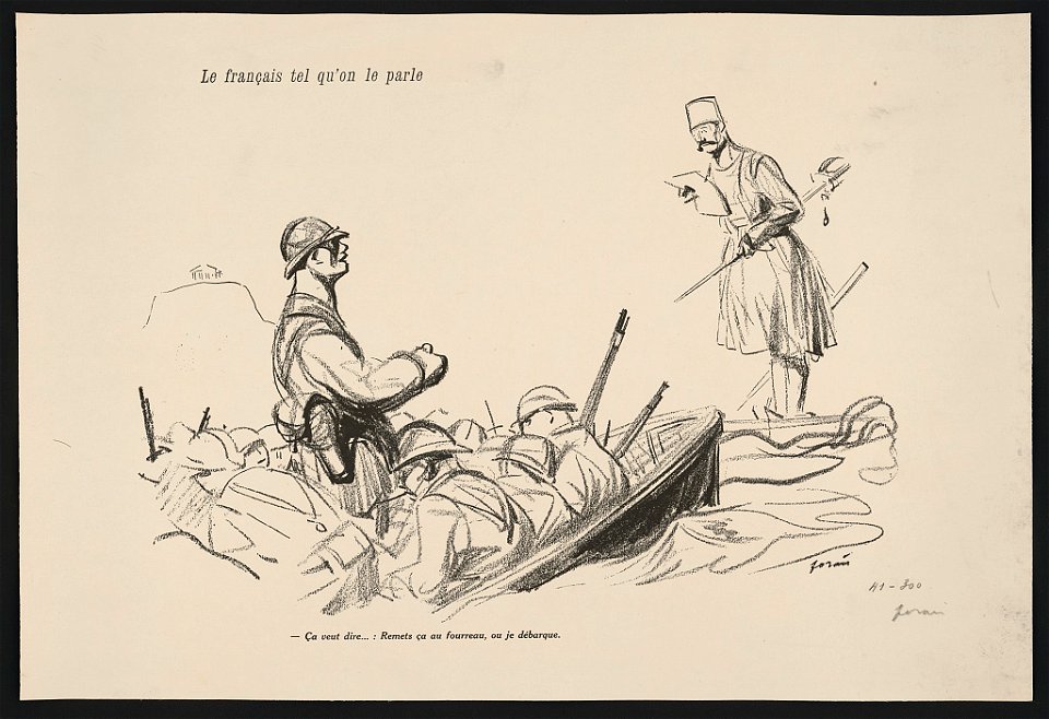 Le français tel qu'on le parle. Ça veut dire... - Remets ça au fourreau, ou je débarque LCCN2015648200