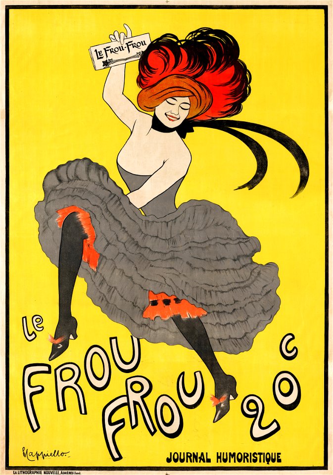 Le Frou Frou, journal humoristique, poster by Leonetto Cappiello, 1899