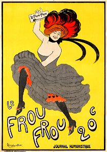 Le Frou Frou, journal humoristique, poster by Leonetto Cappiello, 1899. Free illustration for personal and commercial use.