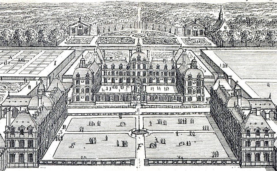 Le Magnifique Château de Richelieu (Marot) INHA NUM 4 RES 826 – 01 Vue générale en perspective (detail)