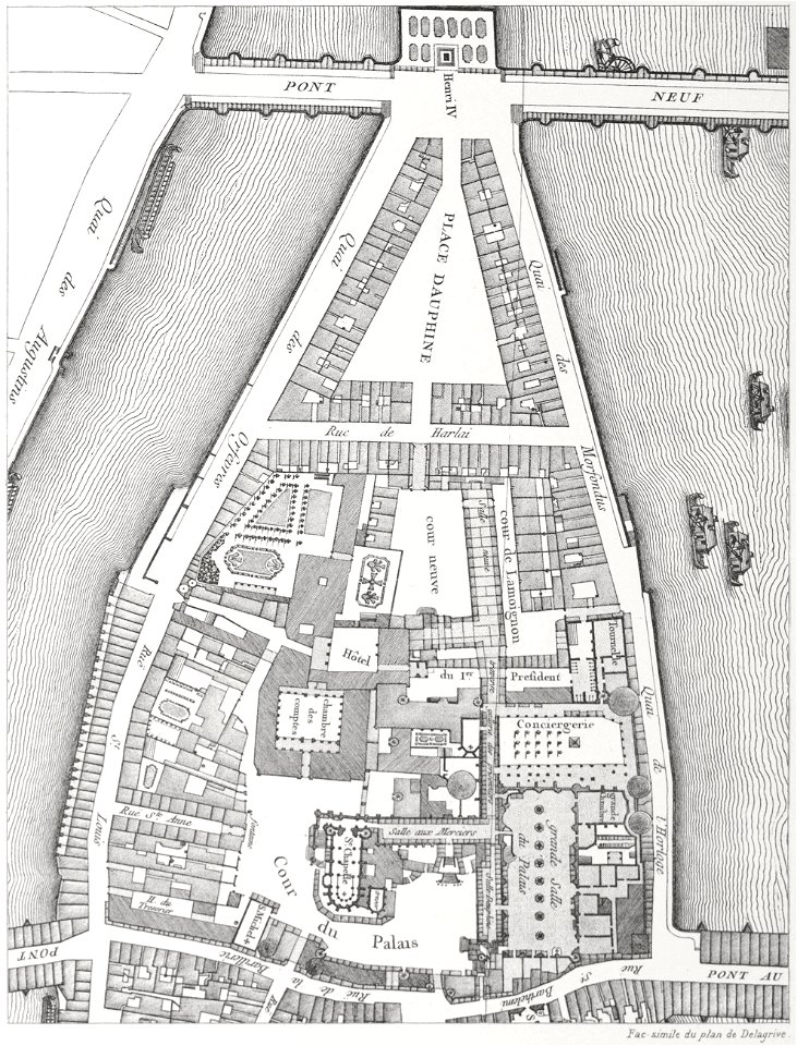 Le Palais de Justice et le Pont-Neuf 1754