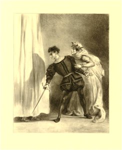 Le meurtre de Polonius (Act.III Sc.IV) (The murder of Polonius) (BM 1911,0412.174)