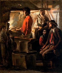 Le Nain Brothers - Blacksmith at His Forge - WGA12575