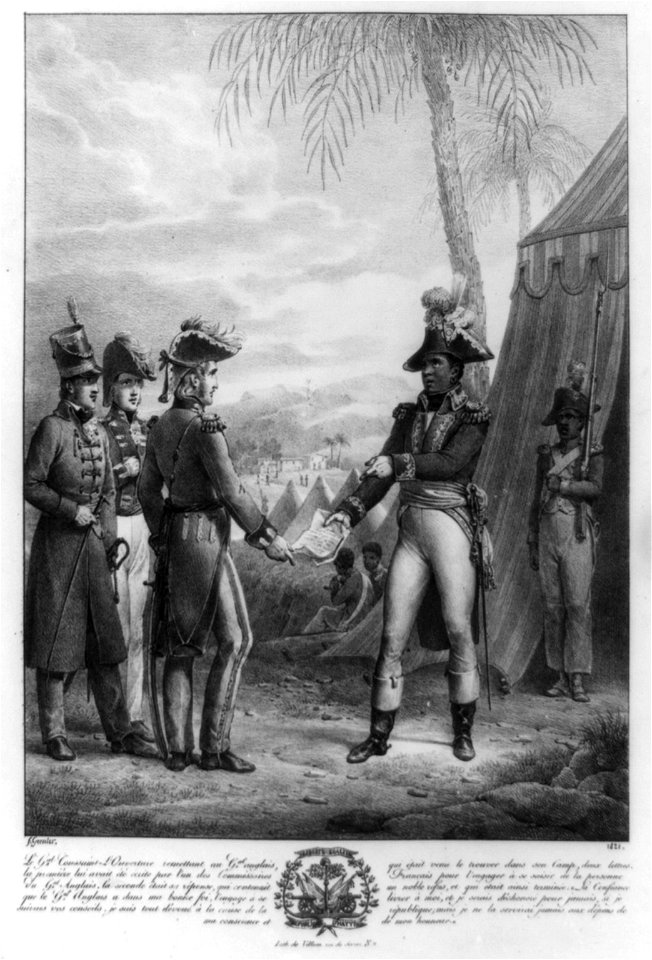 Le Gal. Toussaint-L'Ouverture remettant au Gal anglais LCCN2004669331