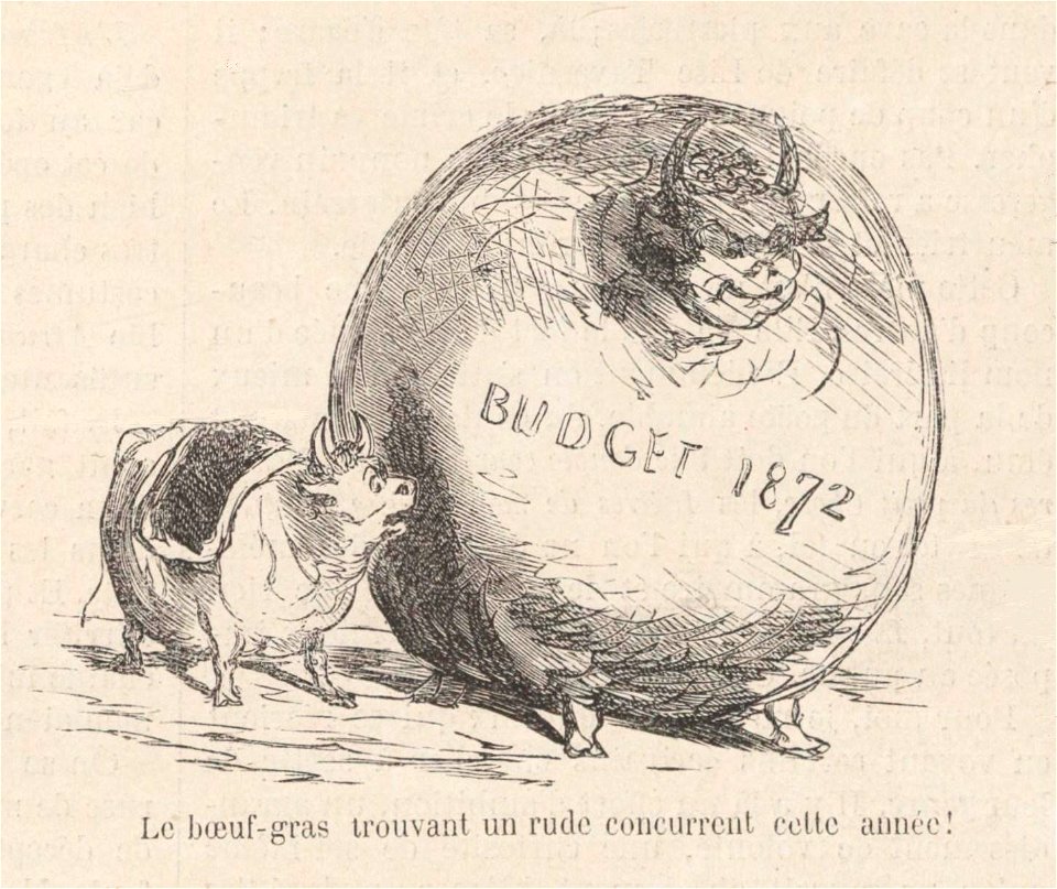 Le Monde Illustré - 3 février 1872 - Cham - Boeuf Gras