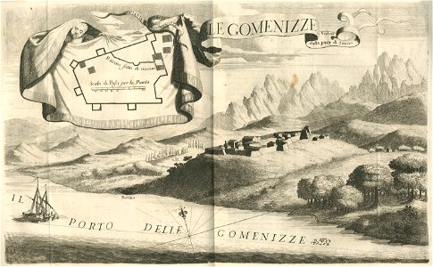 Le Gomenizze vedute dalla parte di Sirocco - Coronelli Vincenzo - 1687