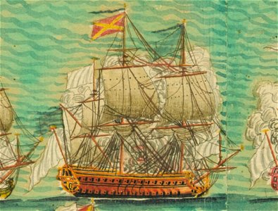 Le Foudroyant a la bataille de Minorque en 1756