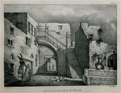 Le Palais de l'Évêque - Rottiers Bernard Eugène Antoine - 1828