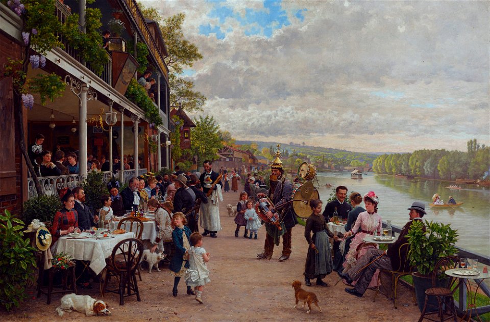 Le dimanche au Bas-Meudon, by Marie-François Firmin-Girard