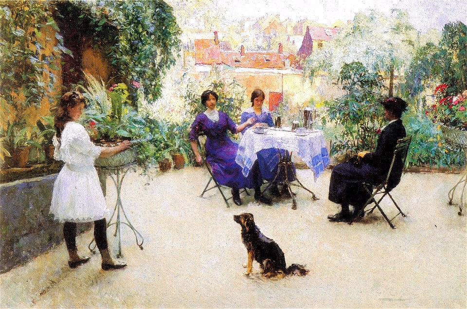 Le goûter des dames. (par Evariste Carpentier)