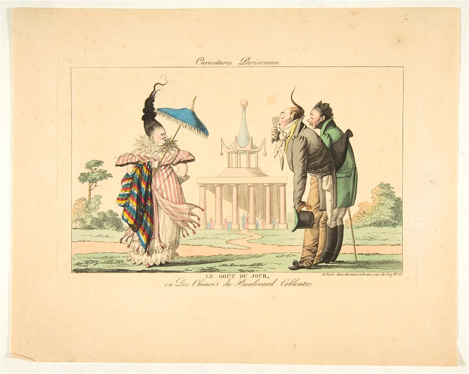 Le Goût du Jour ou Des Chinois du Boulevard Coblentz, from Caricatures Parisiennes
