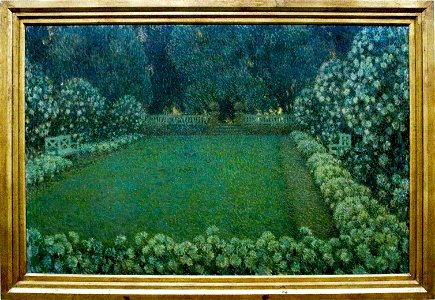 Le jardin blanc au crépuscule