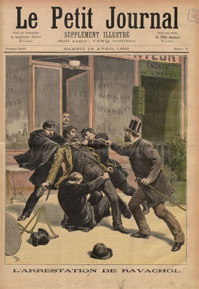 Le Petit Journal - Arrestation de Ravachol