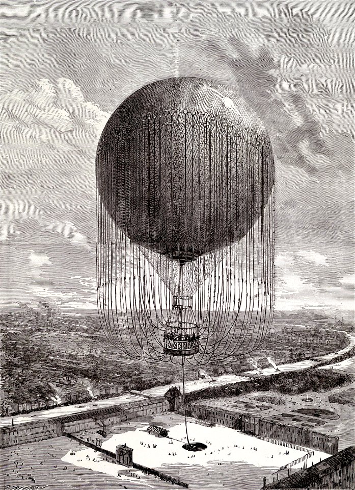 Le grand ballon captif de la cour des Tuileries